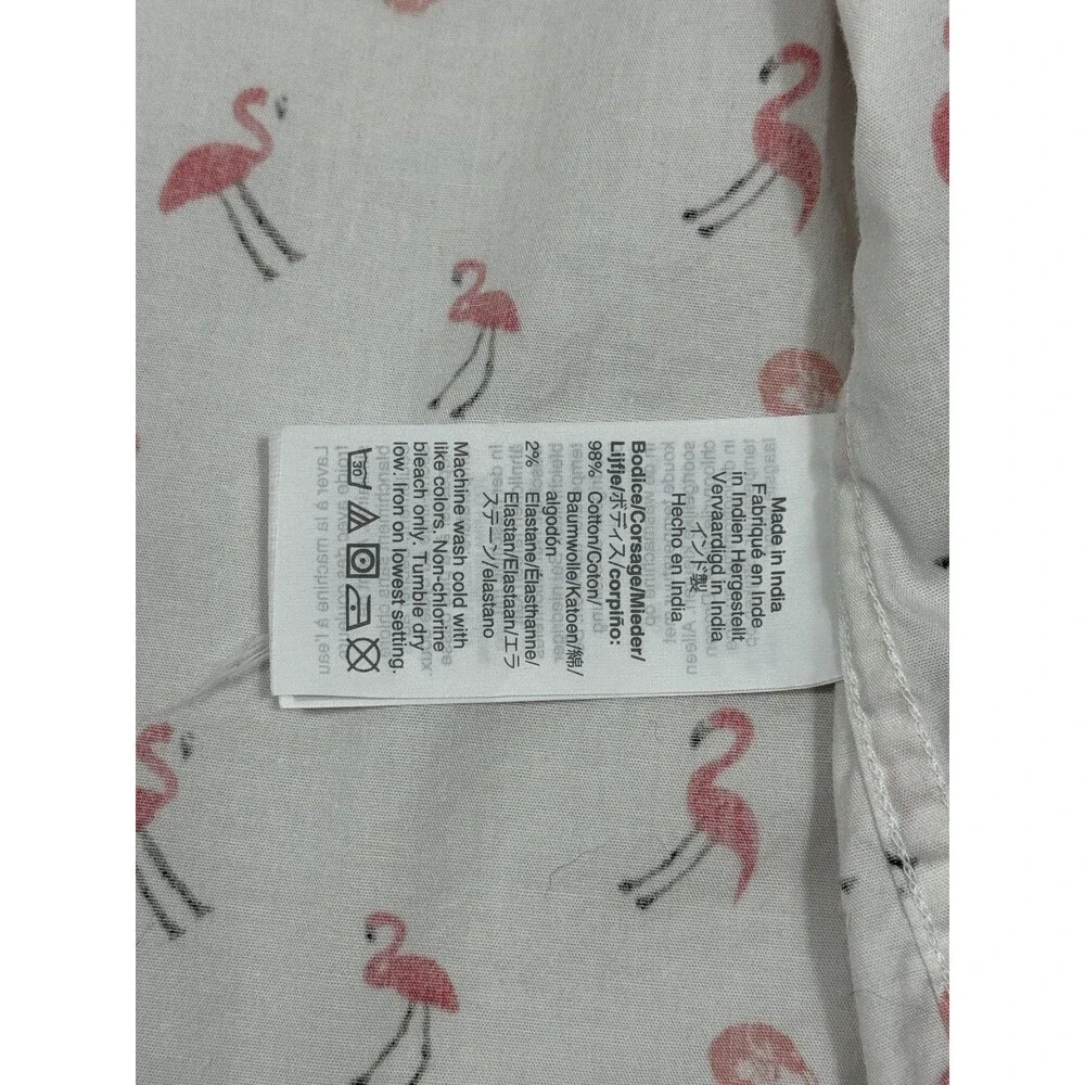J.Crew Mens XL Flex Washed Shirt Pink Flamingo Print Short Sleeve Button Up